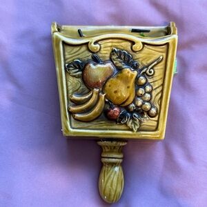 Lefton vintage 3849 Japan wall pocket planter fruit